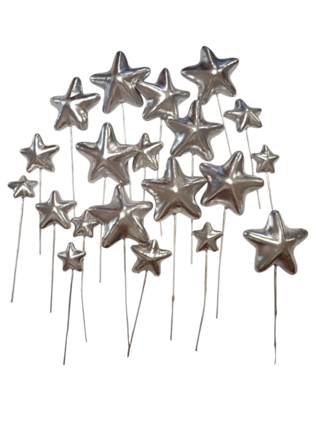 Image of Tortadekoráció csillag (20db) Ezüst