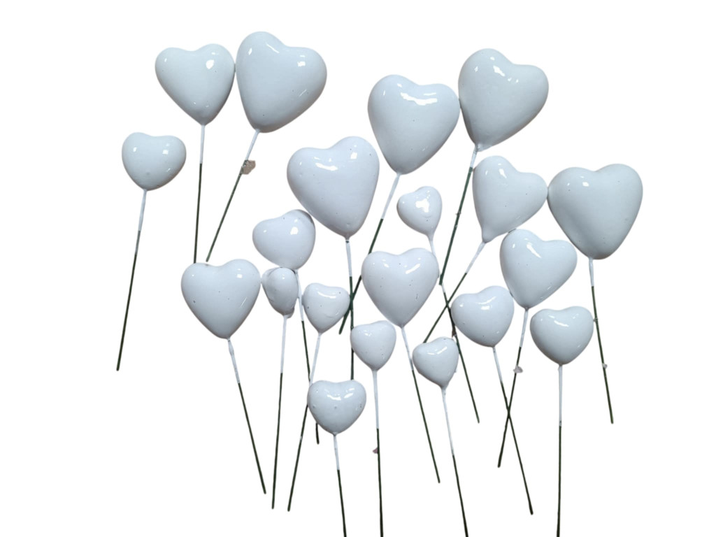 Image of Tortadekoráció szív (20db) Fehér