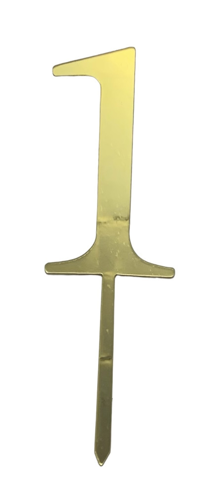 Image of Torta beszúró szám arany " 1 "