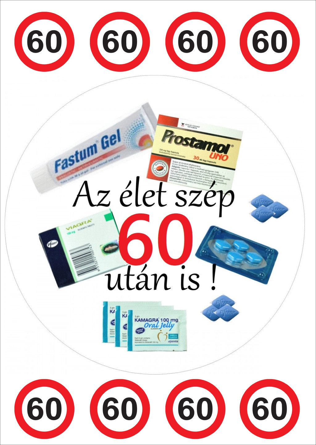 Image of Torta ostya - "Az élet szép 60 után is " A4 155.
