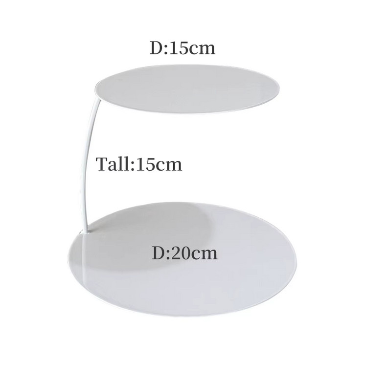 Image of Tortaállvány 2 emeletes (fém)