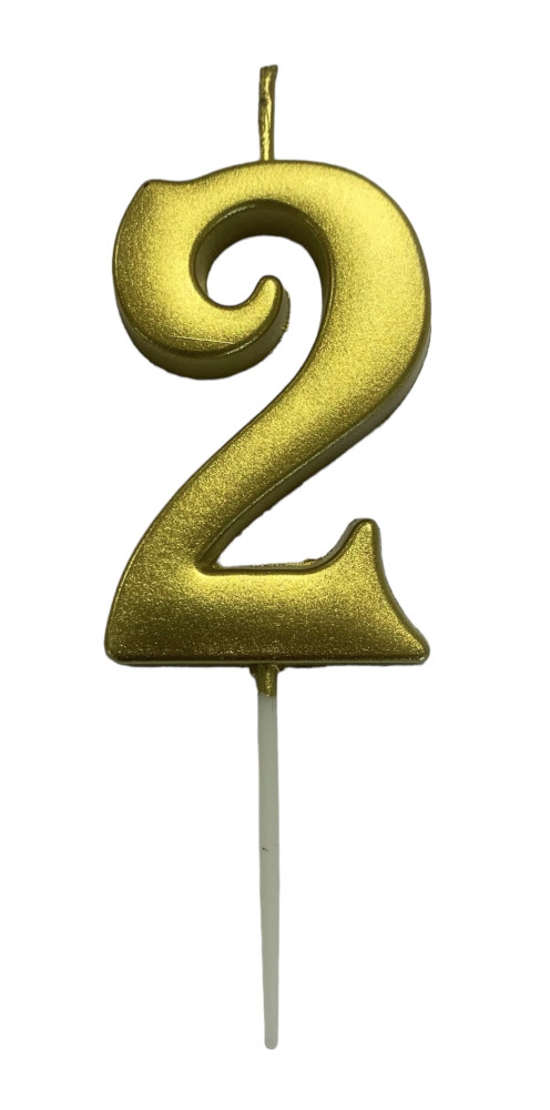 Image of Gyertya arany "2" - dobozos