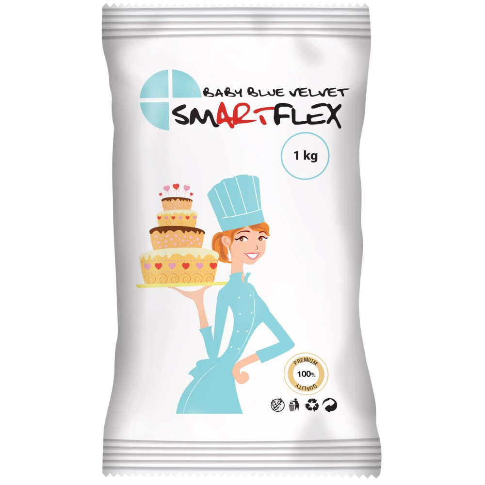 Image of Fondant Smartflex velvet Baby Blue 1 Kg