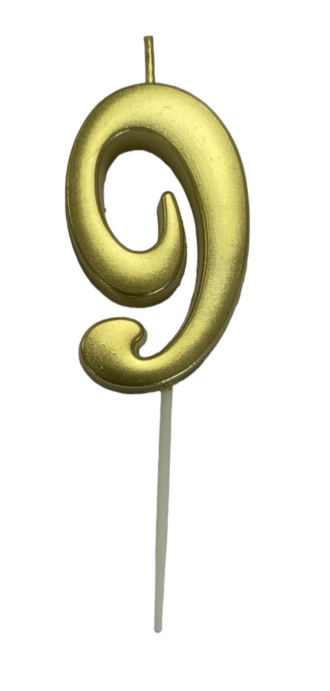 Image of Gyertya arany "9" - dobozos