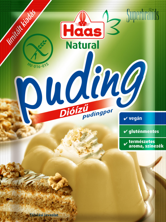 Image of Haas Natural Dióízű pudingpor 40g