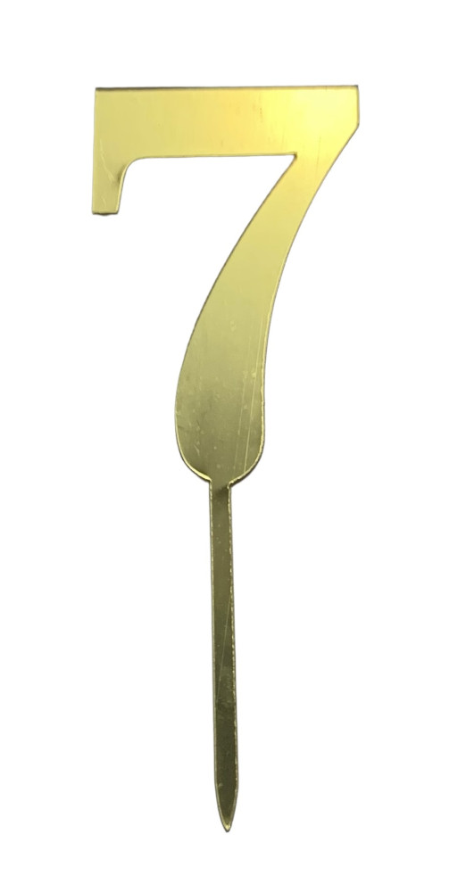 Image of Torta beszúró szám arany " 7 "