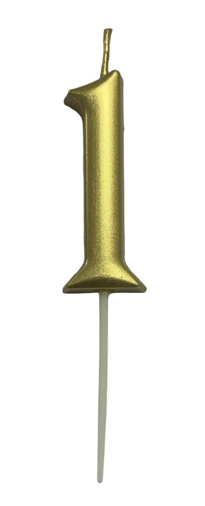 Image of Gyertya arany "1" - dobozos