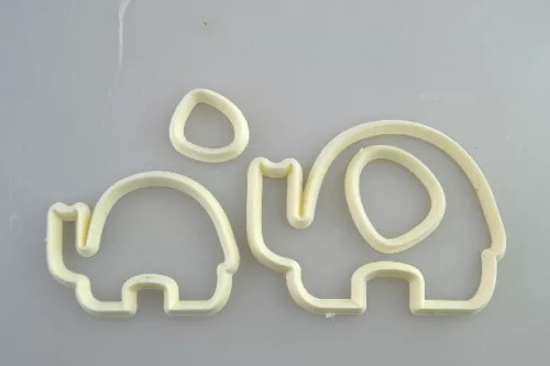 Image of Fondant / Marcipán kiszúró - Elefánt (4db-os)