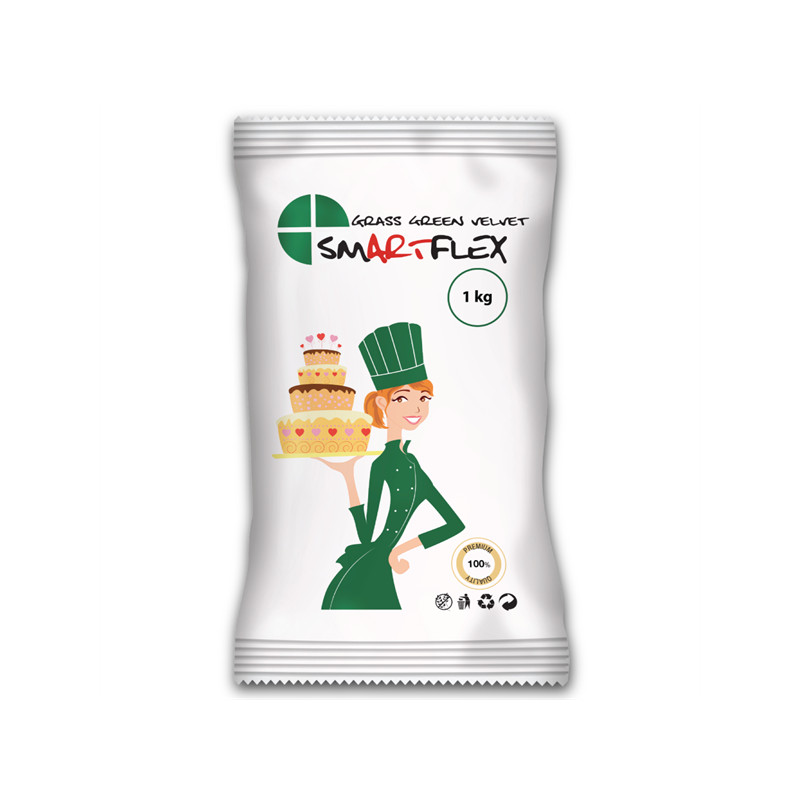 Image of Fondant Smartflex velvet Grass Green 1 Kg