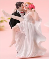 Image of Nászpár 13cm "Ölbekapós virágcsokros 1."