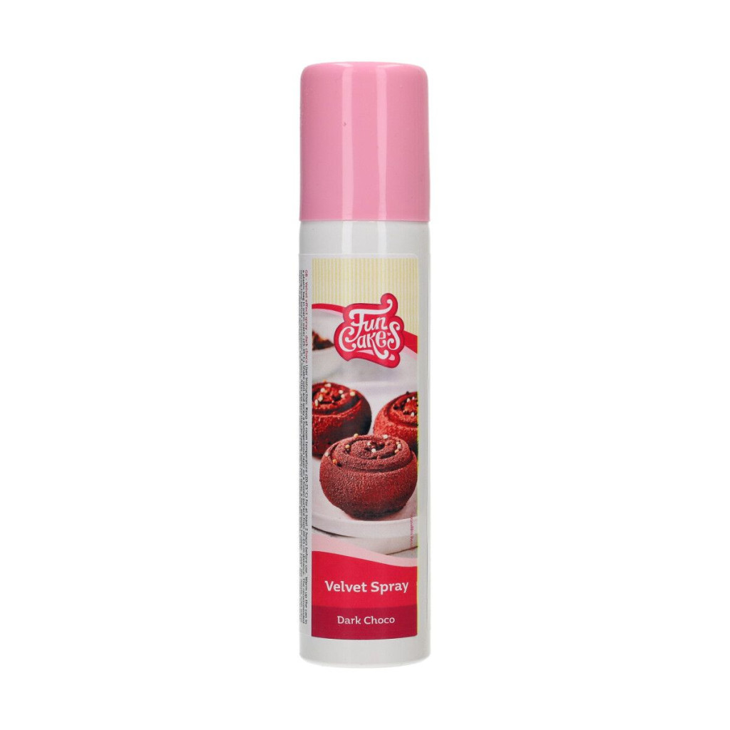 Image of Ételfesték Bársony spray FunCakes (100 ml) - Dark Choco/Barna