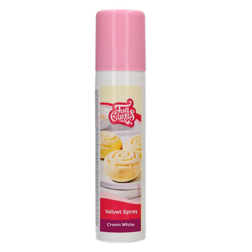 Image of Ételfesték Bársony spray FunCakes (100 ml) - Cream white/Krém fehér