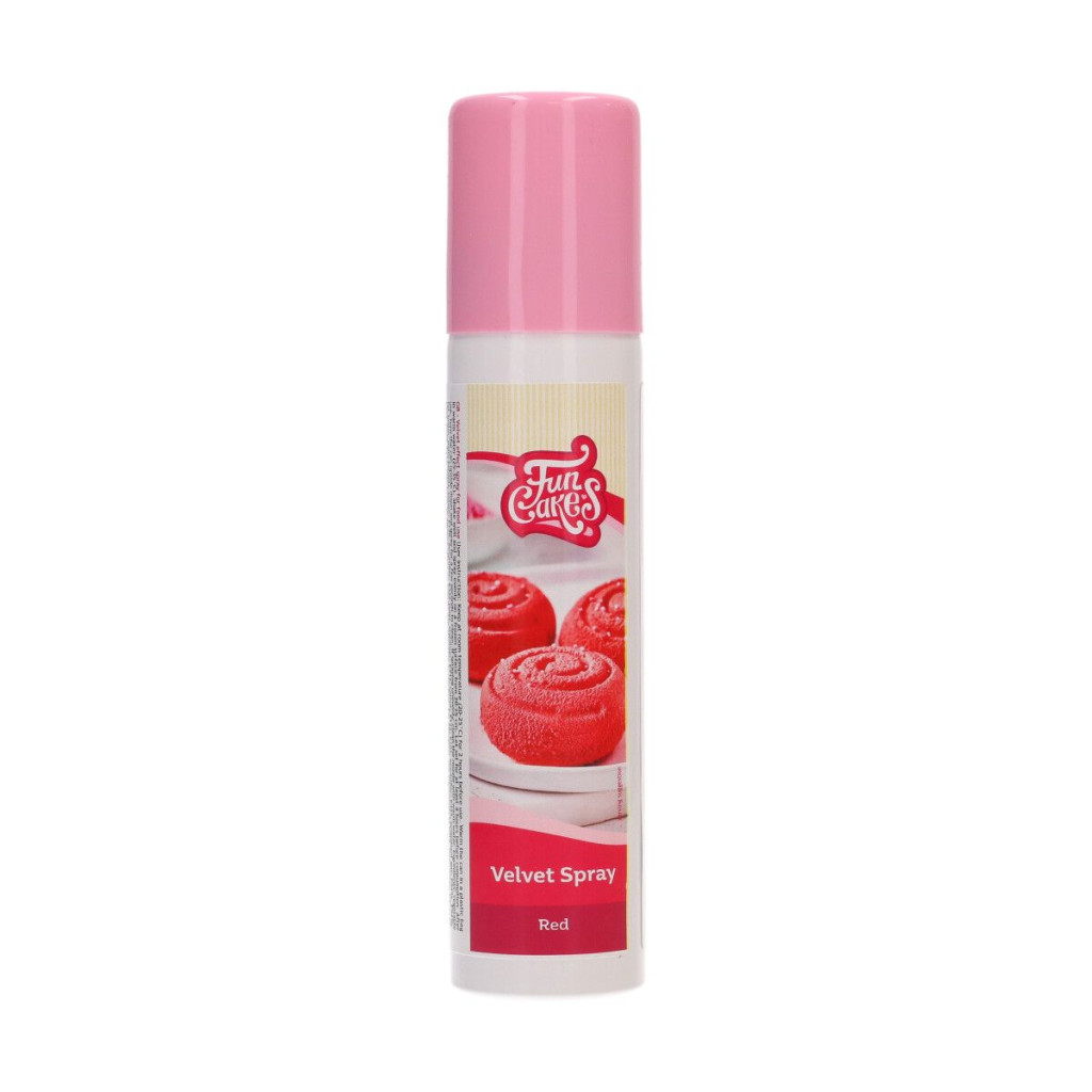 Image of Ételfesték Bársony spray FunCakes (100 ml) - Red/Piros
