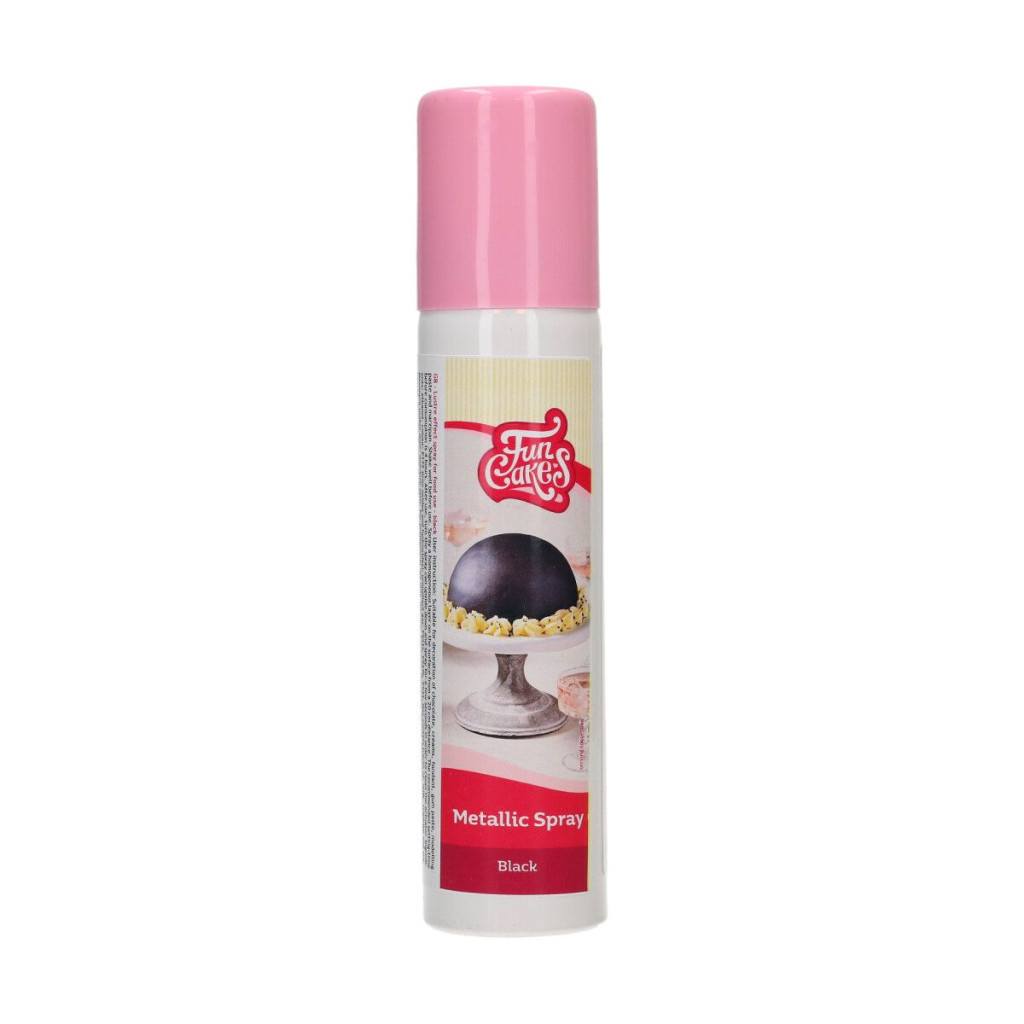 Image of Metál spray FunCakes 100ml - Black/Fekete