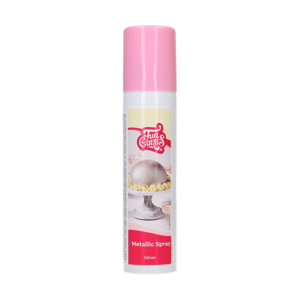 Image of Metál spray FunCakes 100ml - Silver/Ezüst