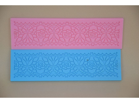 Image of Szilikon cukorcsipke forma - rózsás