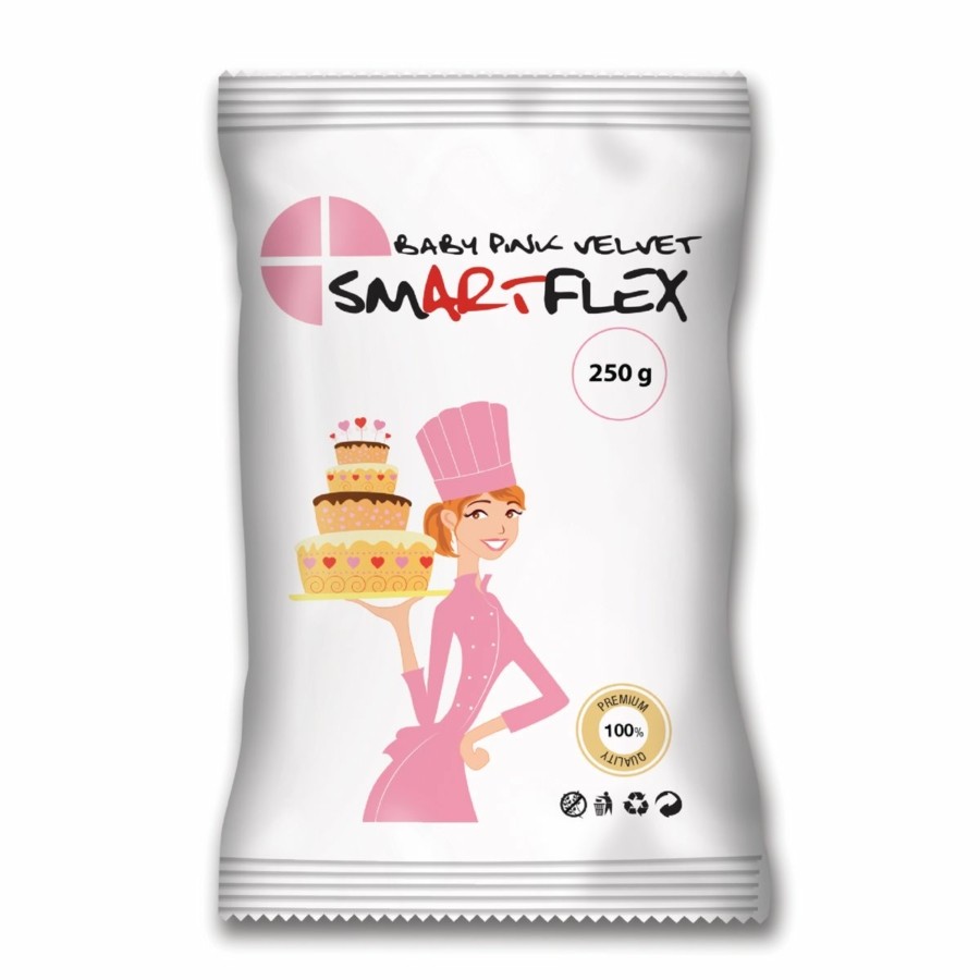Image of Fondant Smartflex velvet Baby pink (rózsaszín) 250g