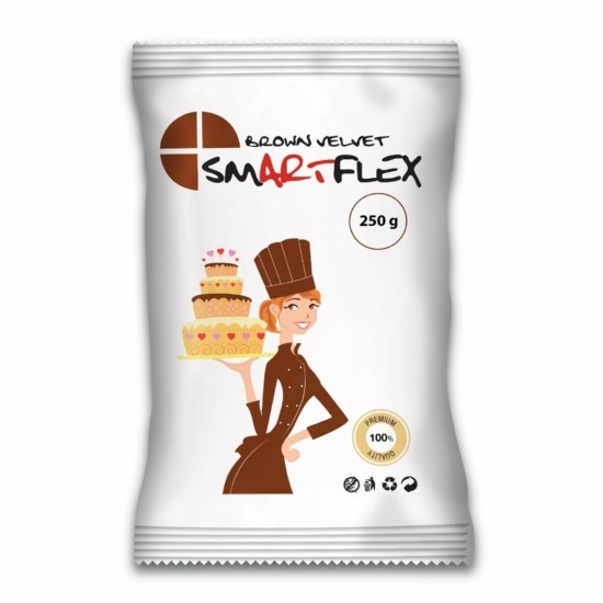 Image of Fondant Smartflex velvet Brown (barna) 250g