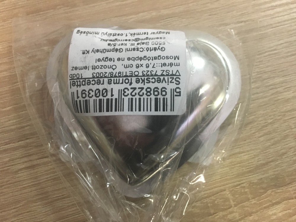 Image of Fém Sütiforma - Szivecske fém (10db)