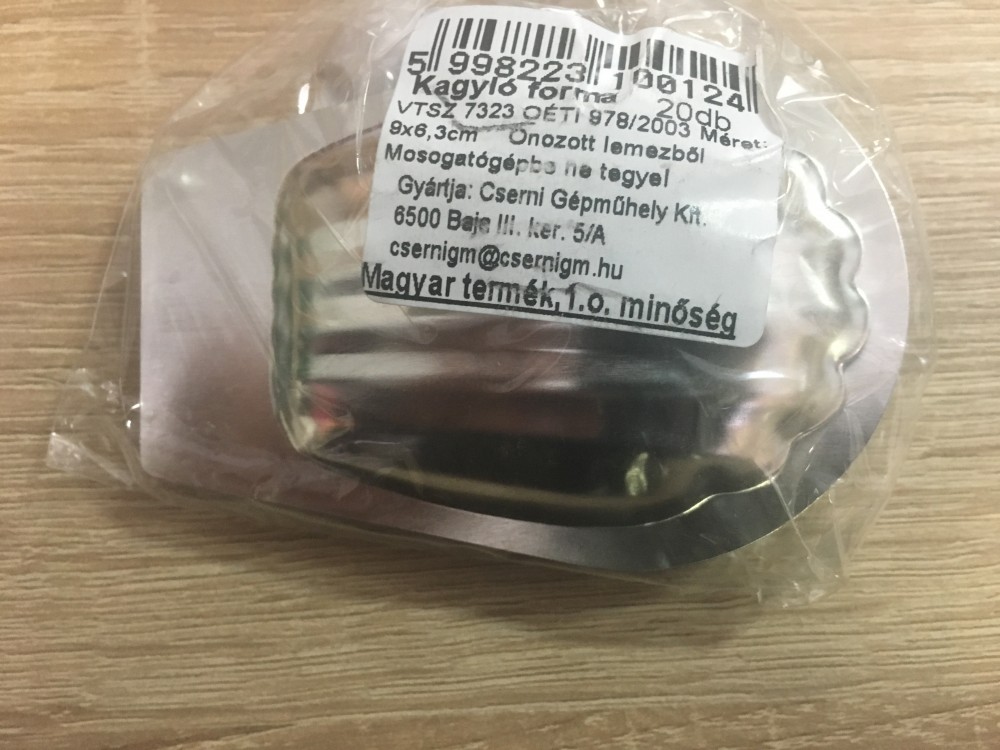 Image of Fém Sütiforma - Kagyló (20db)