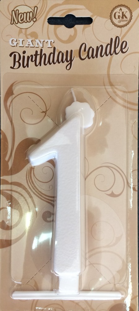 Image of Gyertya óriás - "1" Fehér