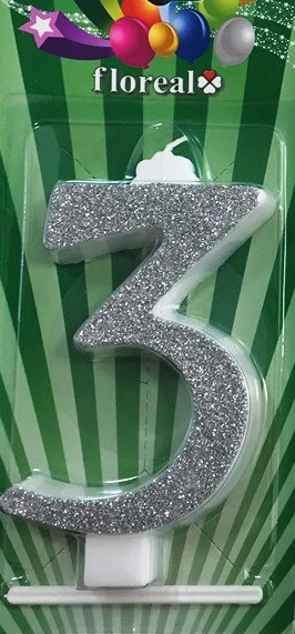 Image of Gyertya óriás - "3" Ezüst