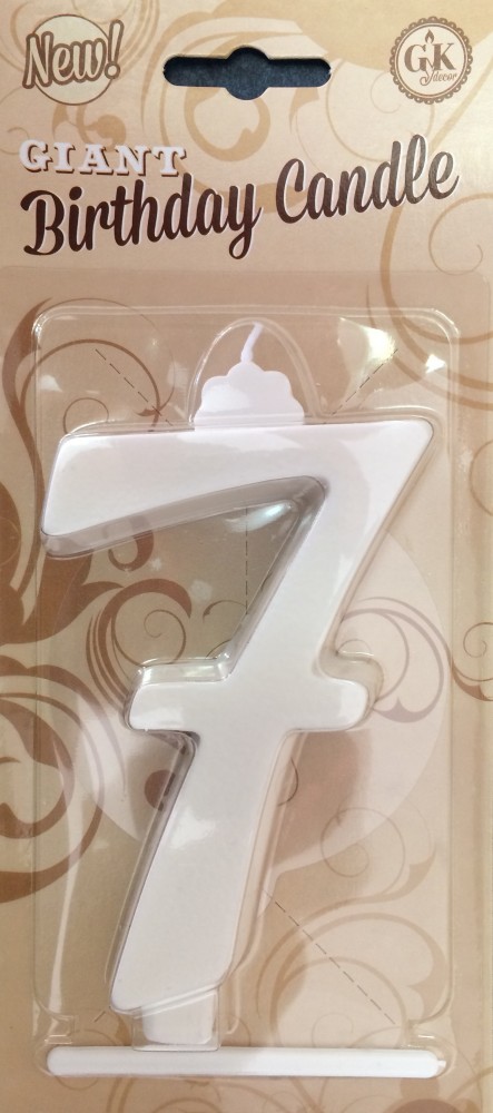 Image of Gyertya óriás - "7" Fehér