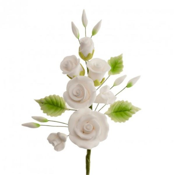 Image of Cukorvirág "Fehér csokor" 13cm