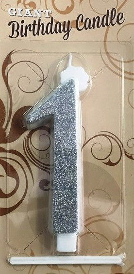 Image of Gyertya óriás - "1" Ezüst