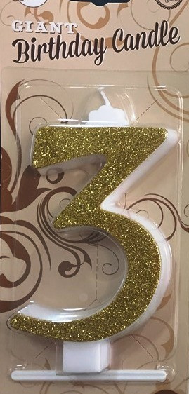 Image of Gyertya óriás - "3" Arany