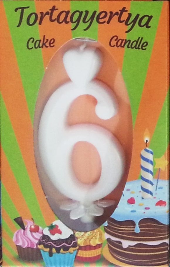 Image of Gyertya+talp fehér dobozos - "6"