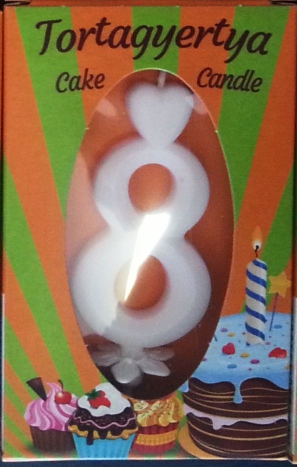 Image of Gyertya+talp fehér dobozos - "8"